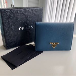 Prada Women’s Mini Saffiano Leather Bifold Wallet